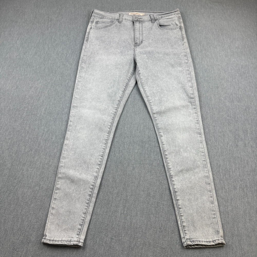 Levis Jeans Womens 29x28 Gray‎ 720 High Rise Super Skinny Denim Stretch Grunge